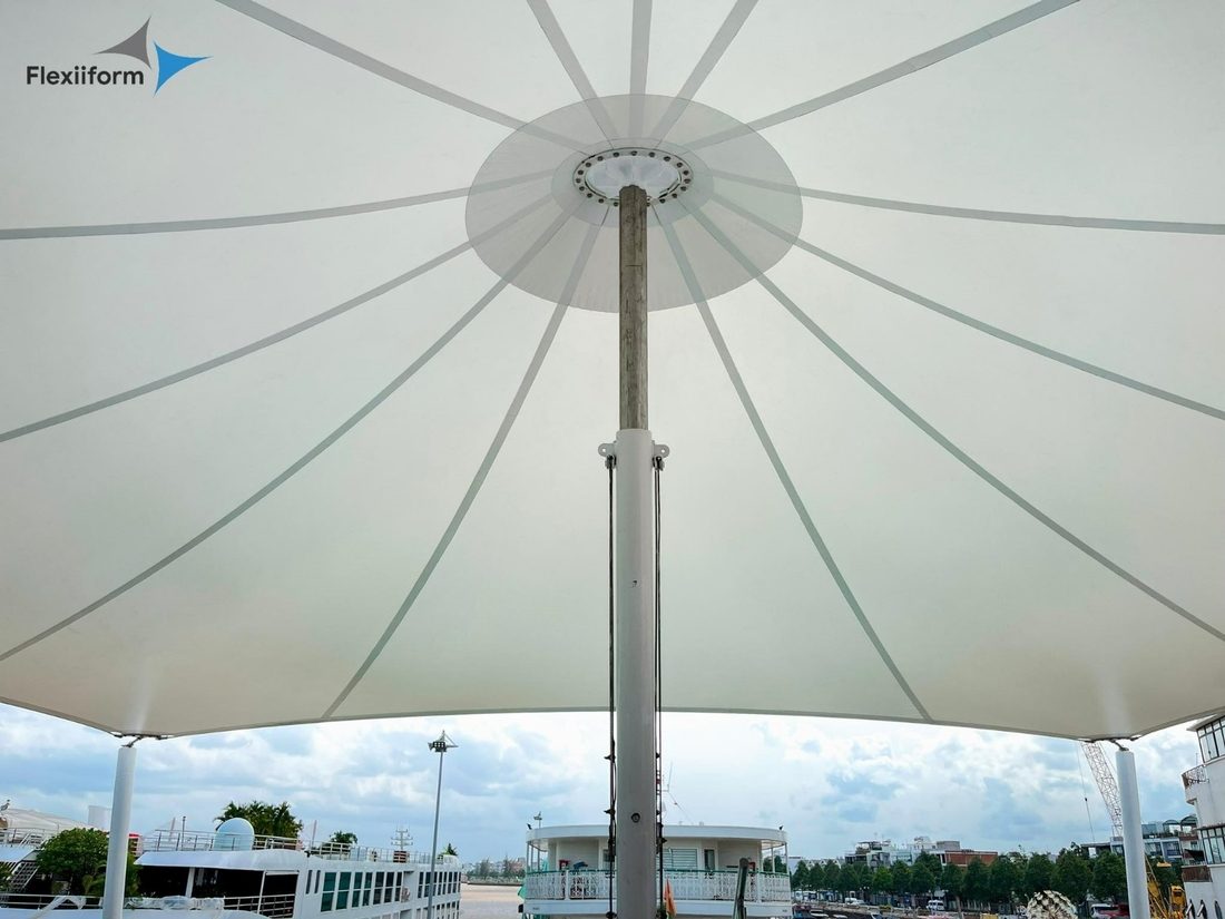 shade sail on a boat