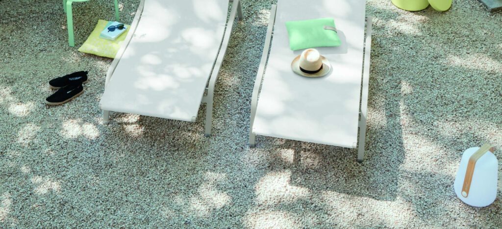 Transats Fermob avec toile Batyline Stereo mobilier outdoor