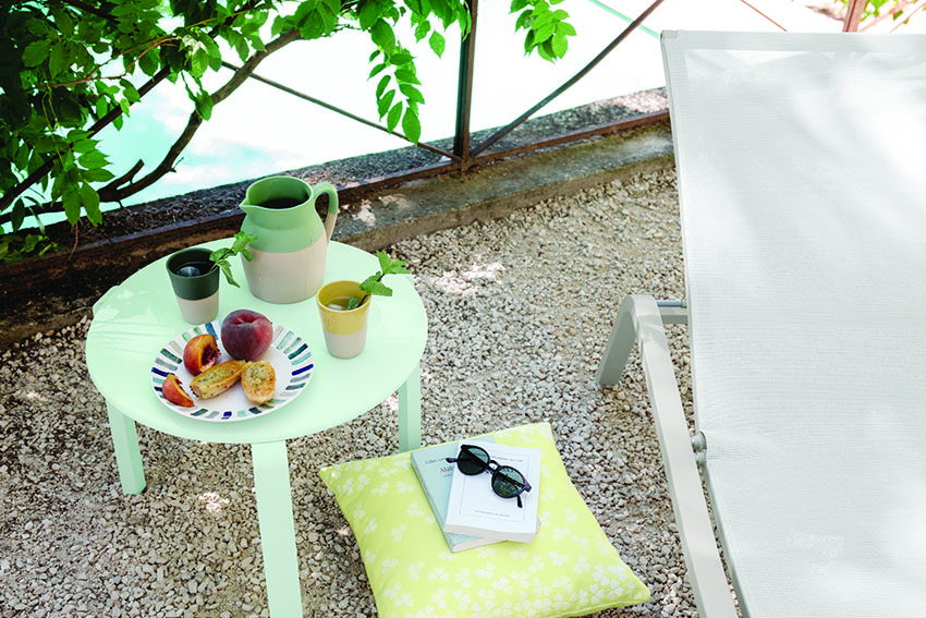 Transat Fermob toile Batyline Stereo mobilier extérieur jardin