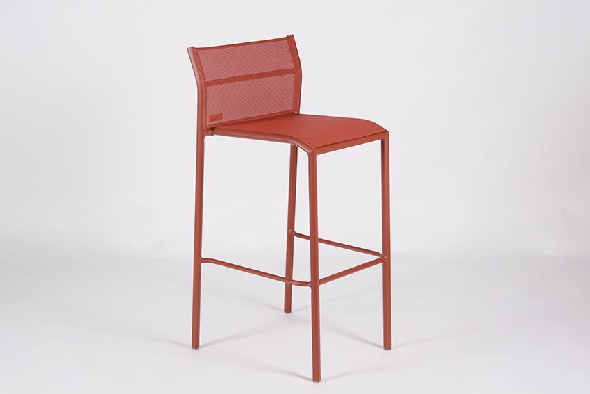 Chaise haute Fermob design avec toile Batyline Stereo Serge Ferrari