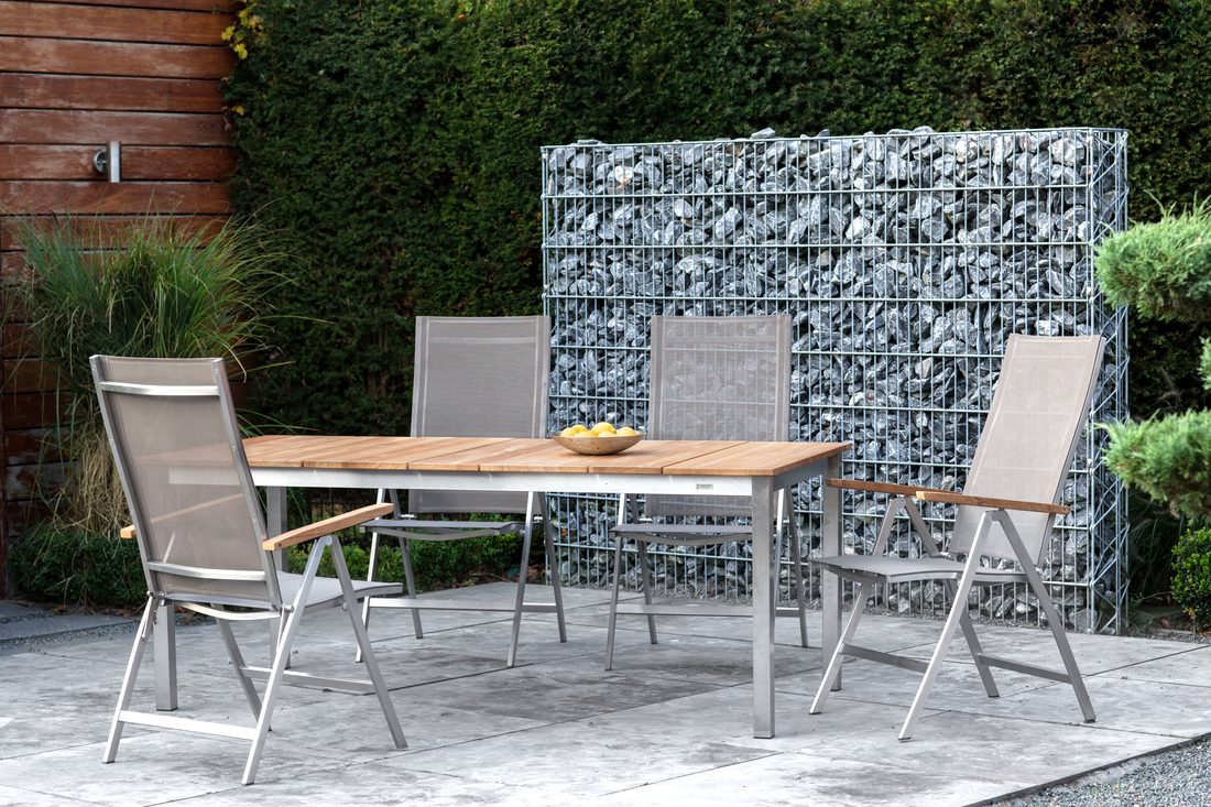 Mobilier de terrasse Niehoff Sitzmöbel chaises toile technique Serge Ferrari