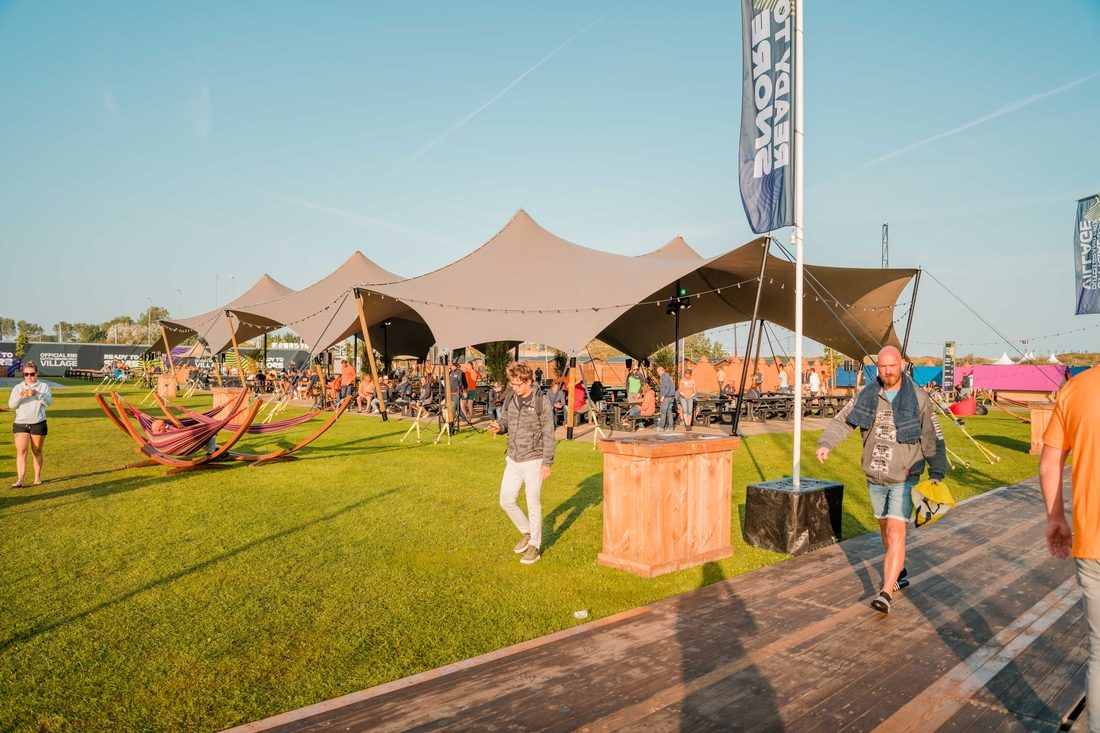 Espace hospitalité sous tente textile Flexlight Lodge 6002 lors du Grand Prix F1 de Zandvoort