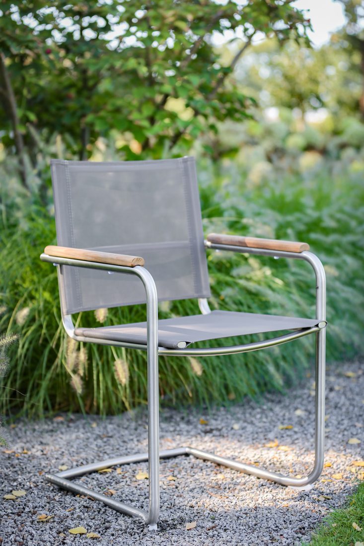 Chaise de jardin Niehoff Sitzmöbel avec toile technique Serge Ferrari