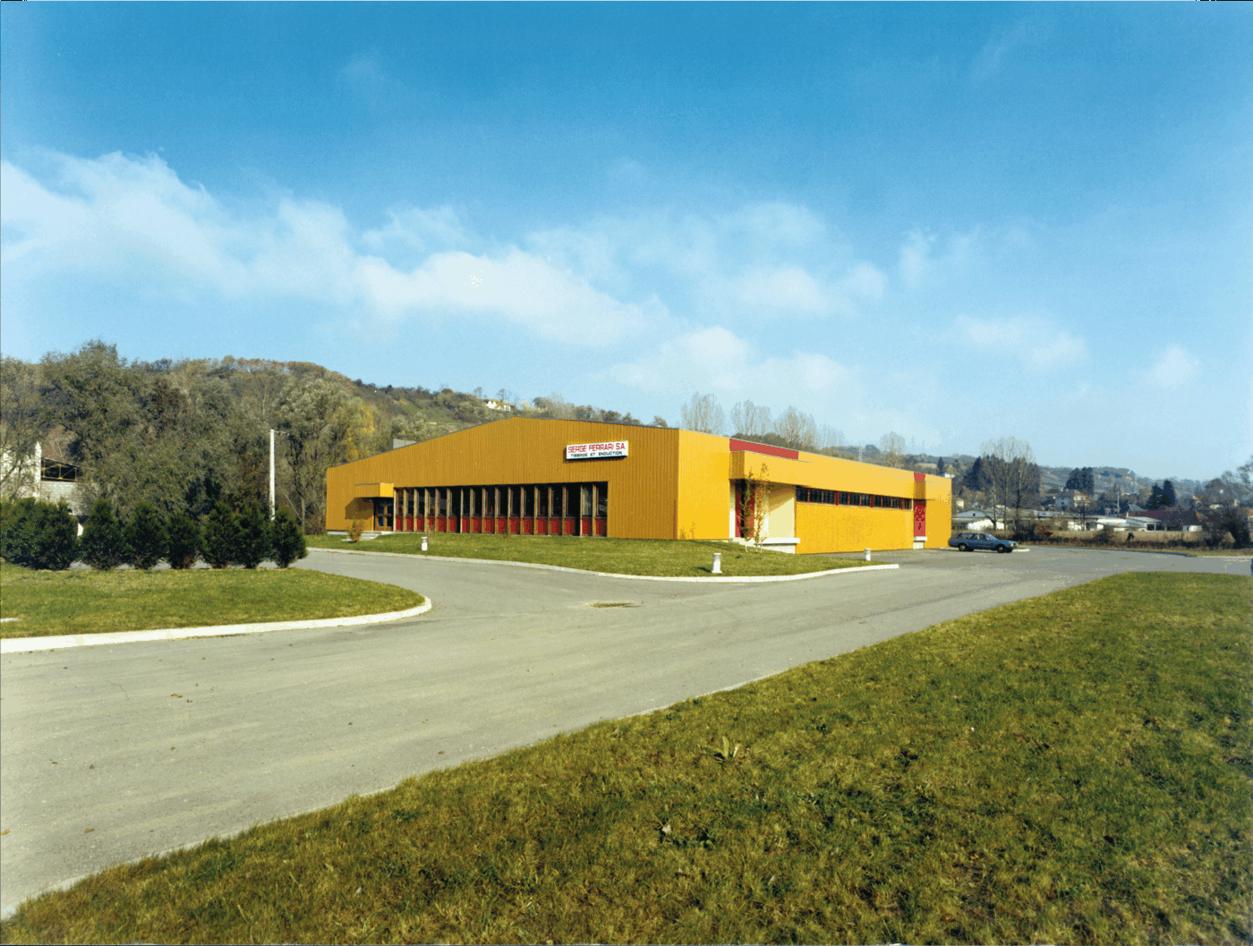 Photo vintage de l'usine Serge Ferrari