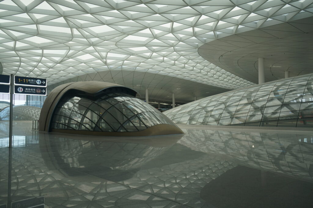 toiture en membrane de hall d'aeroport en chine