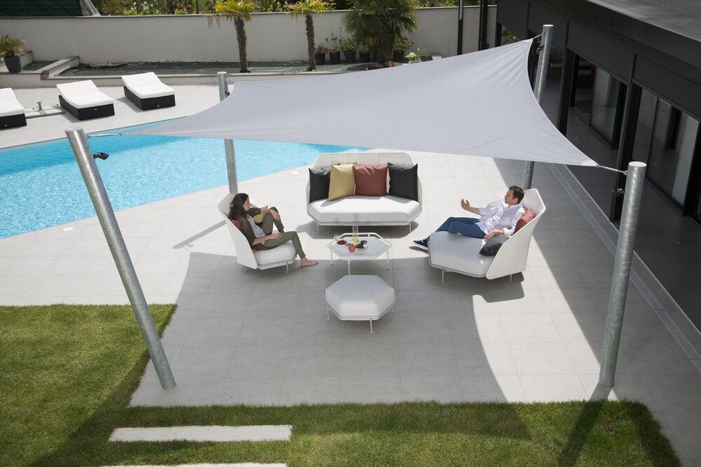 LIAOYI Voile d'ombrage Triangulaire Polyester Toile d'ombrage Imperméable Anti UV pour Terrasse Camping Extérieur Jardin 2x2x2 m Jaune clair 