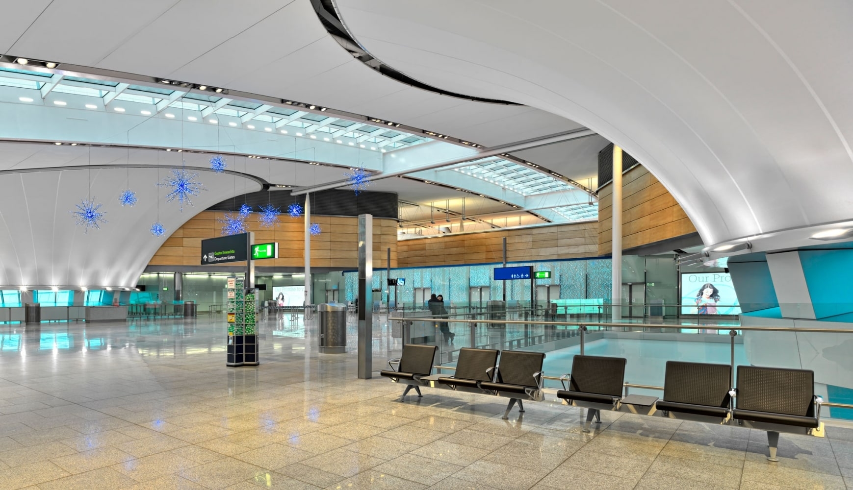 Dublin flygplats, Terminal 2, akustiskt tak