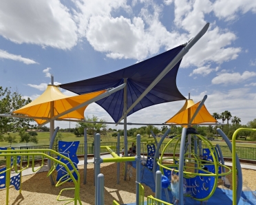 Playground shade by Internatinal Tension Structures